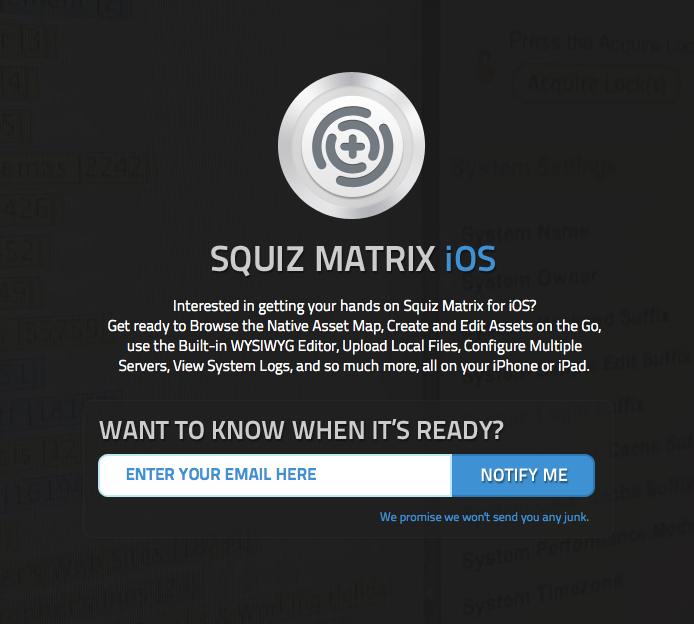 Squiz Matrix App Website